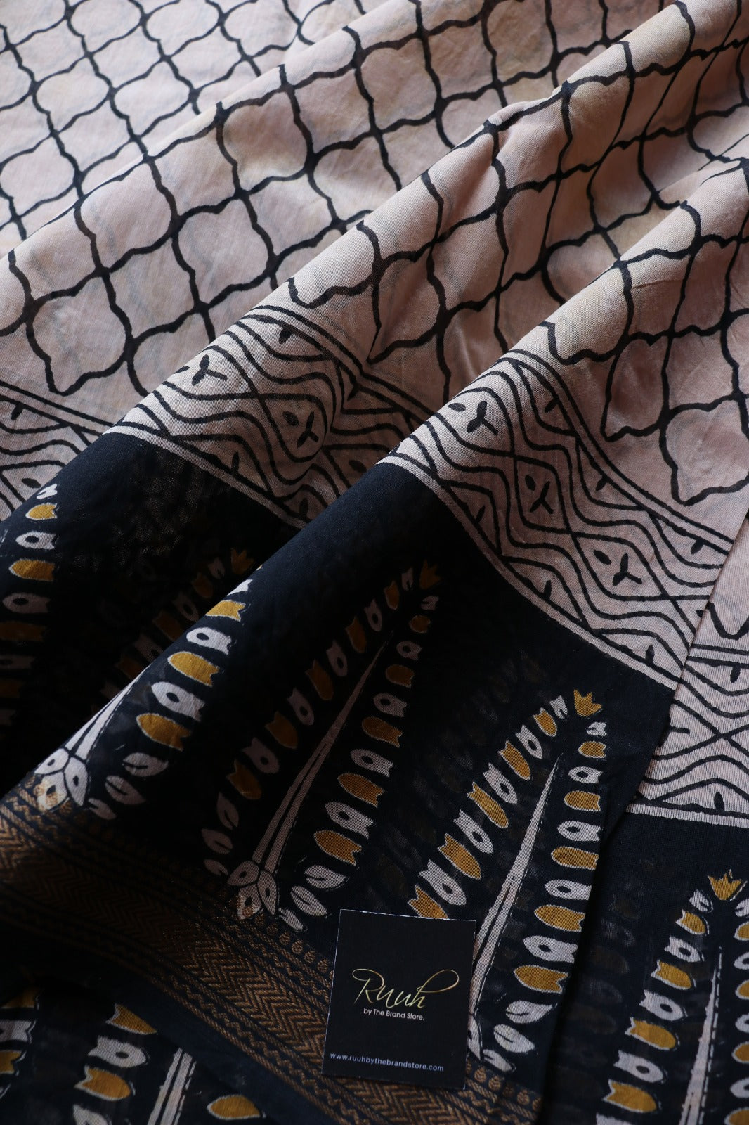 MAHESHWARI BLOCK PRINT SAREE- TBS26MBP