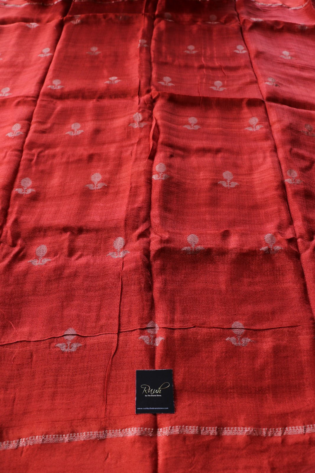 BURNT ORANGE VISCOSE SILK SAREE- TBS26VSS