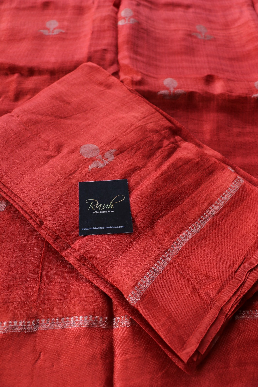 BURNT ORANGE VISCOSE SILK SAREE- TBS26VSS