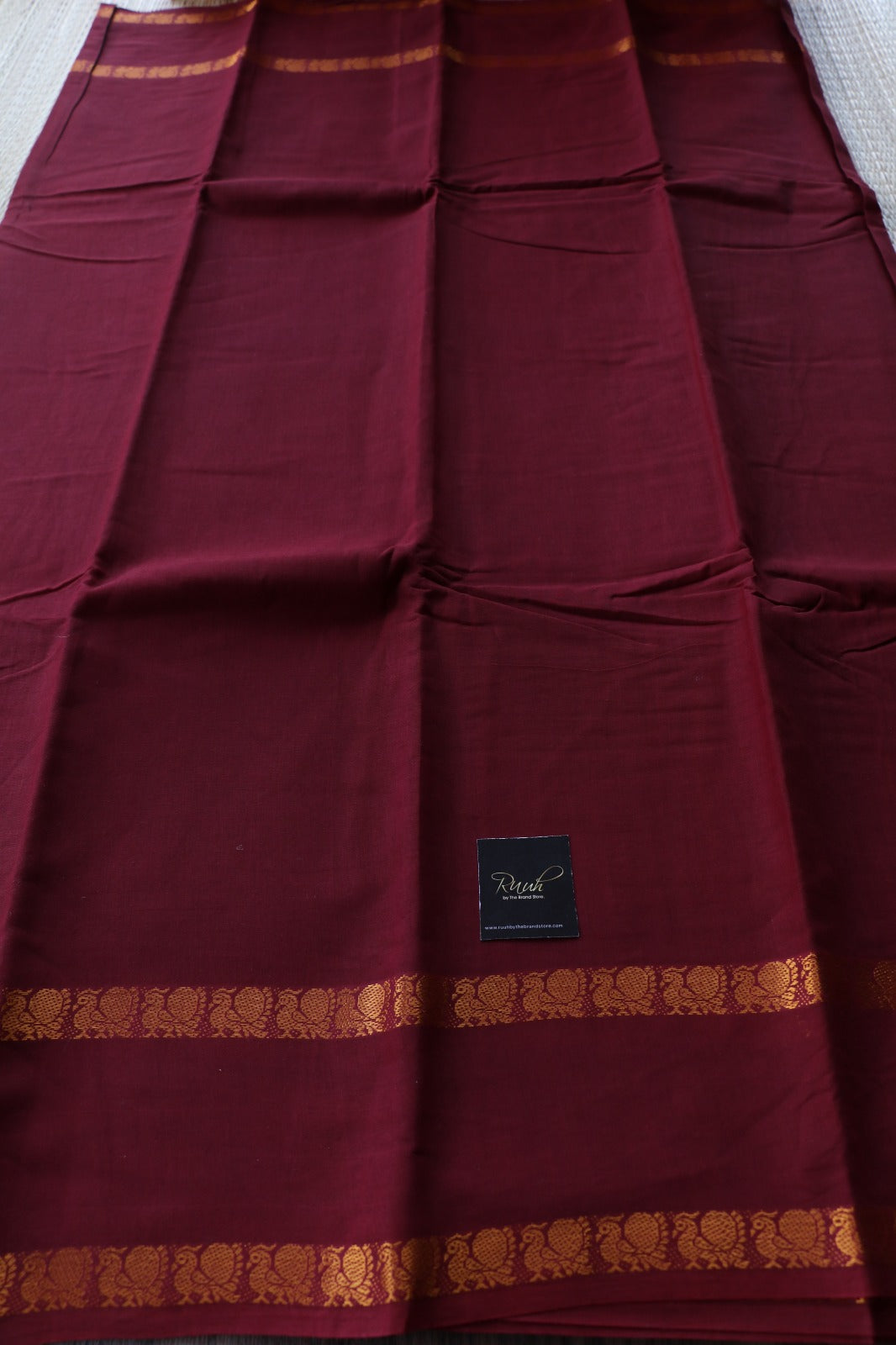 PLAIN SUNGUDI SAREE- MAROON TBS26MSS
