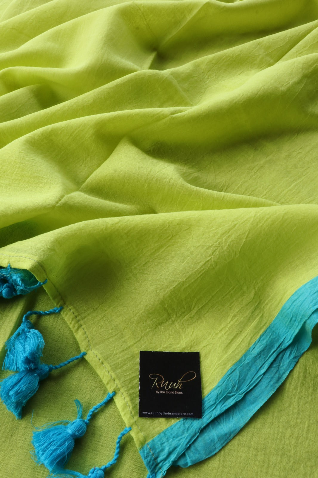 NEON - BLUE PLAIN MULMUL SAREE