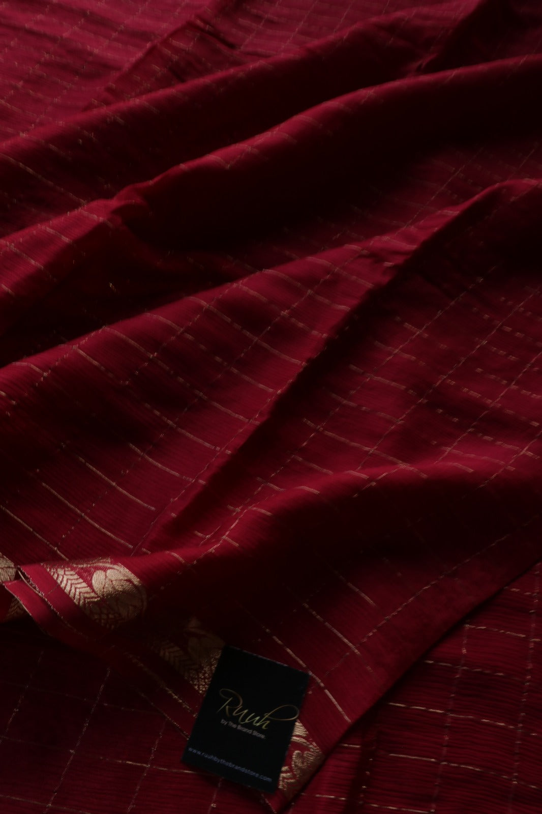 ORANGE VISCOSE CHINNON SAREE