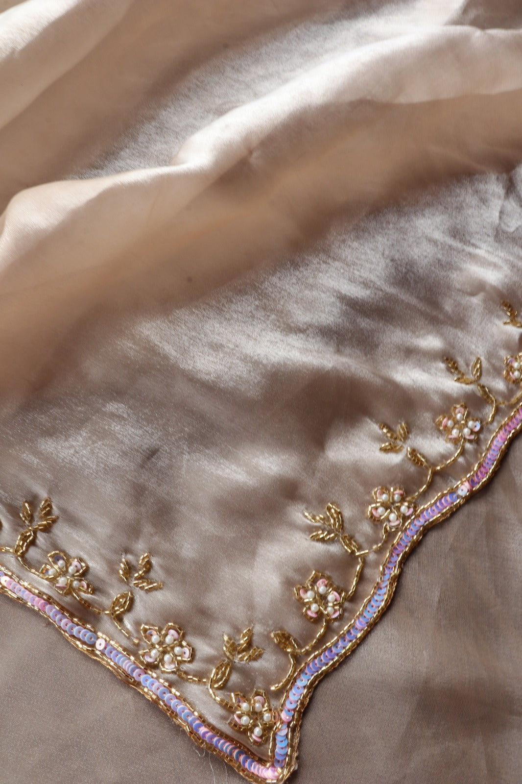 PARTY WEAR SATIN TISSUE SAREE