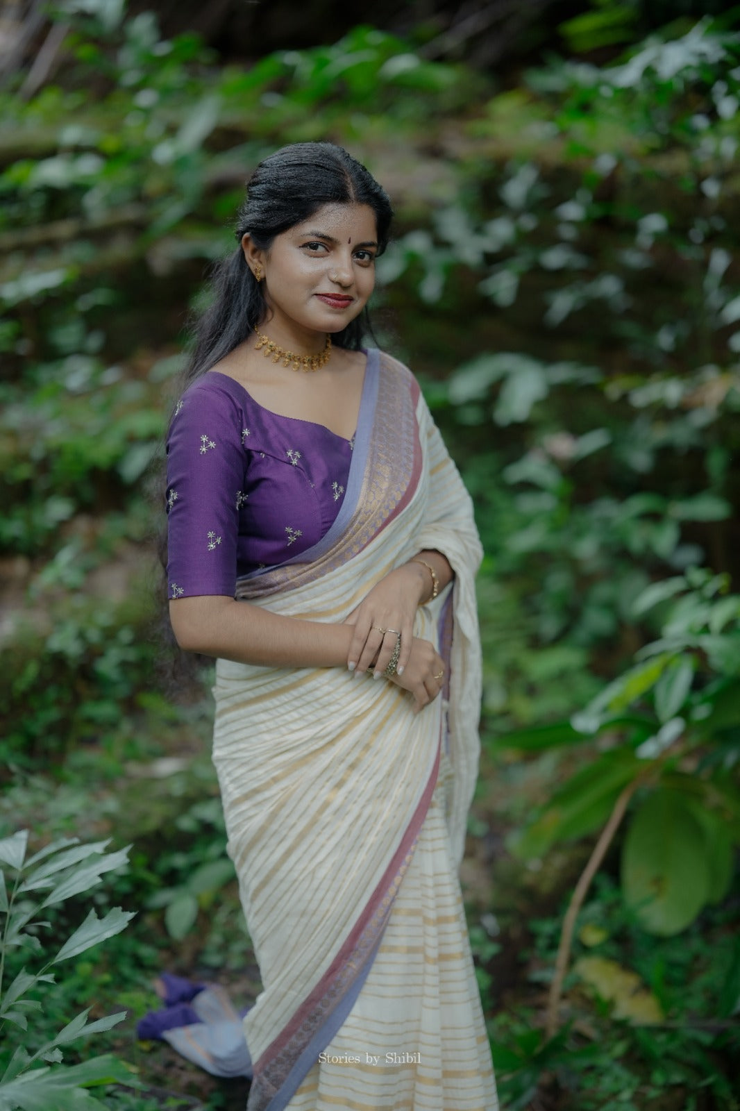 MUL COTTON SAREE IN STRIPES