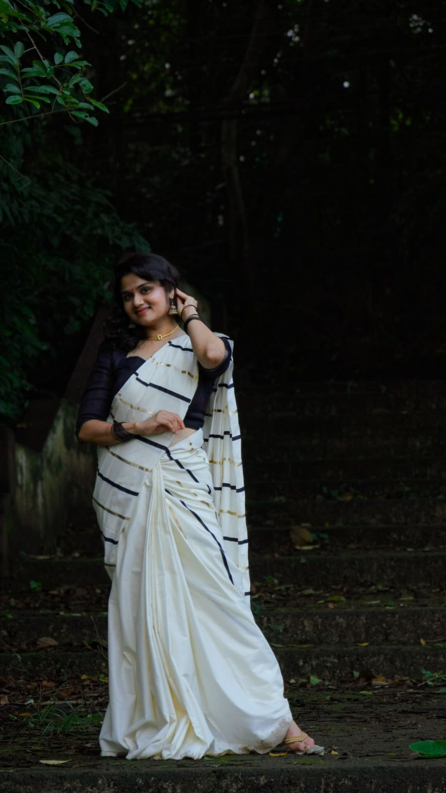 PREMIUM KERALA COTTON - GOLD BLACK- TBS26MG
