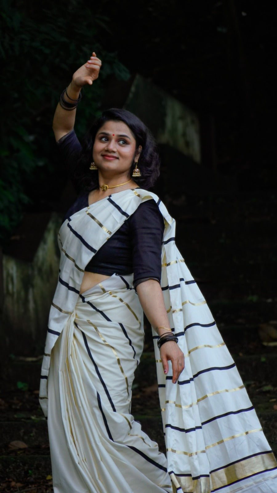 PREMIUM KERALA COTTON - GOLD BLACK- TBS26MG