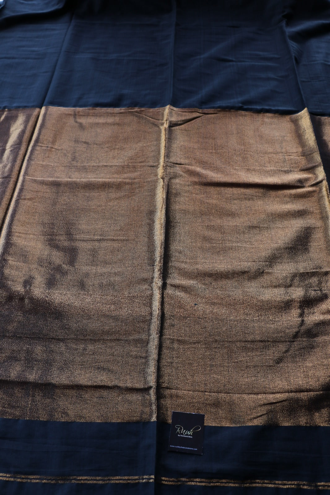 HANDLOOM COTTON SAREE - BLACK TBS26PC