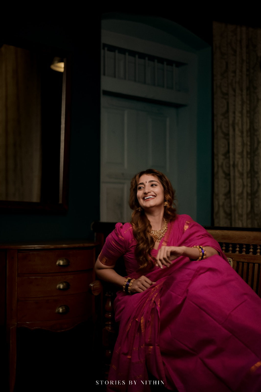 PLAIN SUNGUDI SAREE- PINK TBS26MSS