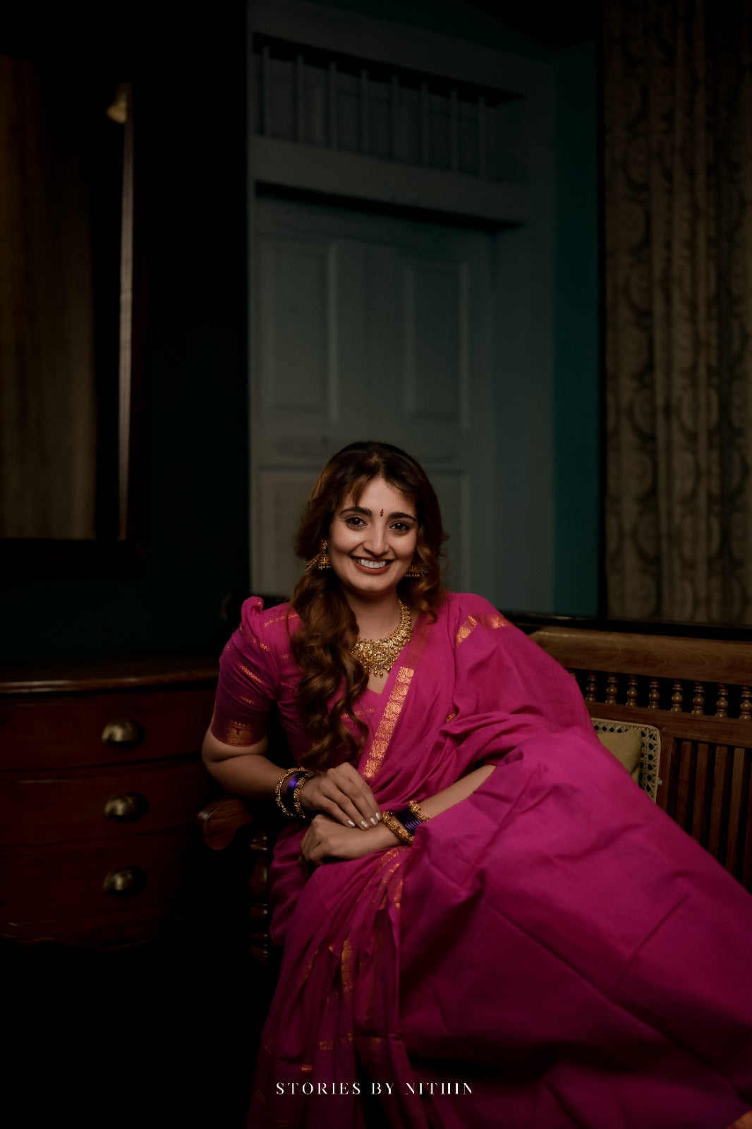 PLAIN SUNGUDI SAREE- PINK TBS26MSS